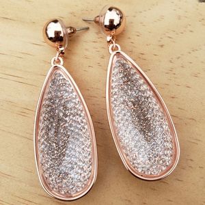 Rose gold teardrop earrings